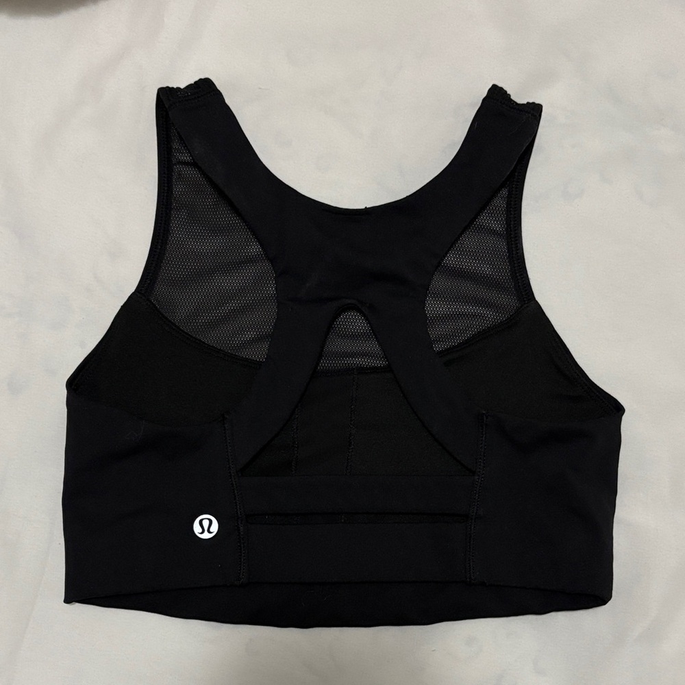 Lululemon Mesh Front Black Sports Bra